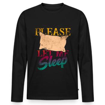 Dormir - T-shirt manches longues Premium bio Homme - noir - Devant - Nico (187cm)