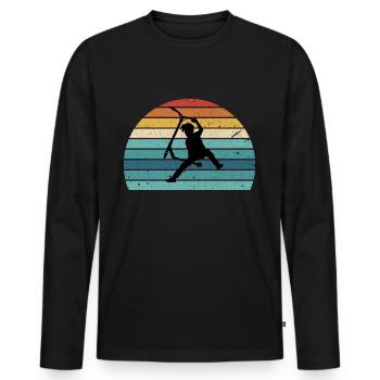 freestyle scooter - Men's Premium Organic Long Sleeve Shirt - black - Front - Nico (187cm)