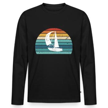 veil - Men's Premium Organic Long Sleeve Shirt - black - Front - Nico (187cm)