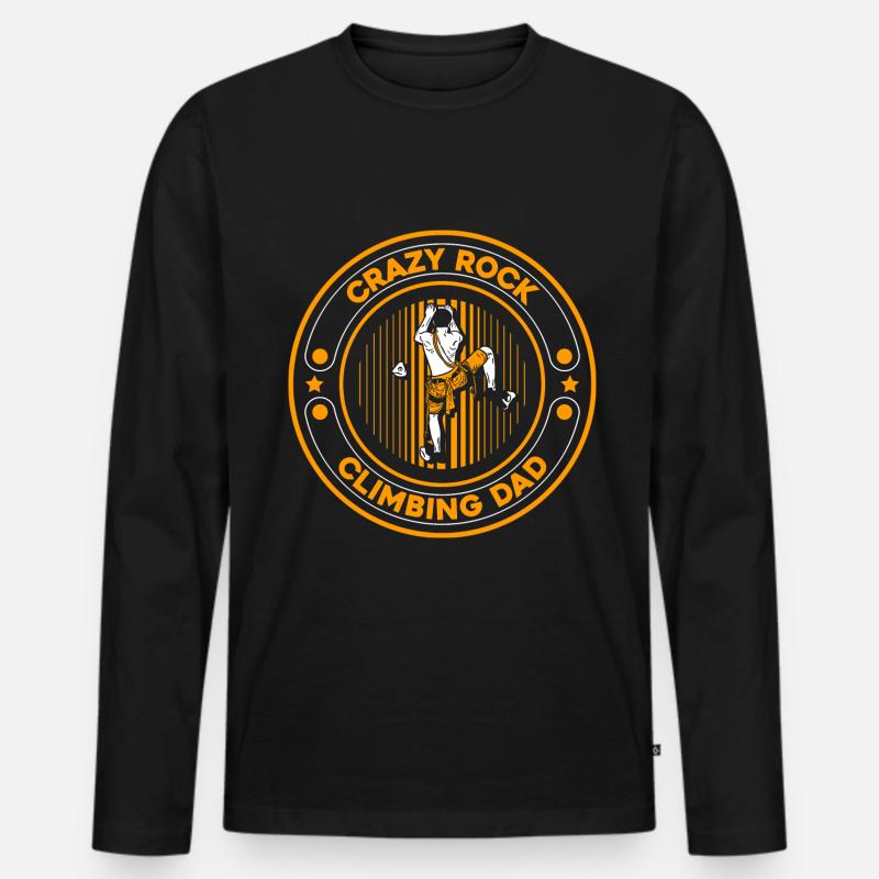 Klettern Bergsport Kletterer - Männer Premium Bio Langarmshirt - Schwarz