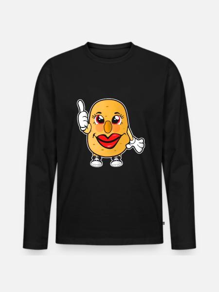 Patate - T-shirt manches longues Premium bio Homme - noir
