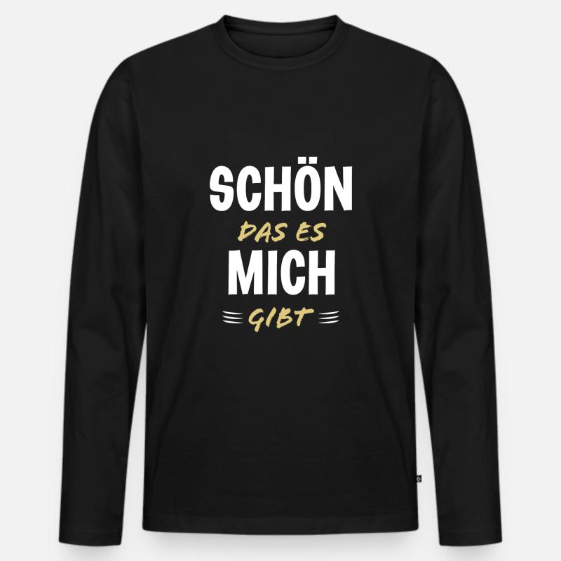 Lustige Sprüche Cooler Spruch Geschenkidee Party - Männer Premium Bio Langarmshirt - Schwarz