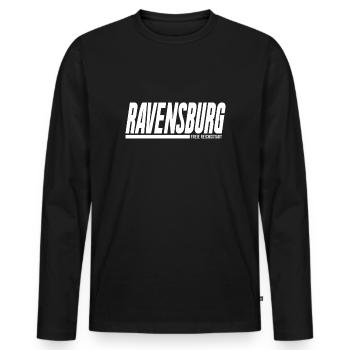 Ravensburg Free Imperial City of Upper Swabia - Men's Premium Organic Long Sleeve Shirt - black - Front - Nico (187cm)