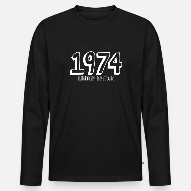 50. Geburtstag 1974 Limited Edition Geschenk - Männer Premium Bio Langarmshirt - Schwarz