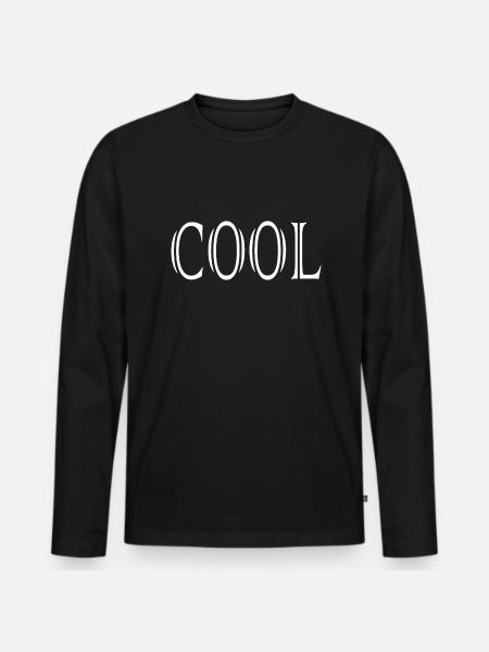 COOL Buzzword Sayings Slogan - Men's Premium Organic Long Sleeve Shirt - black