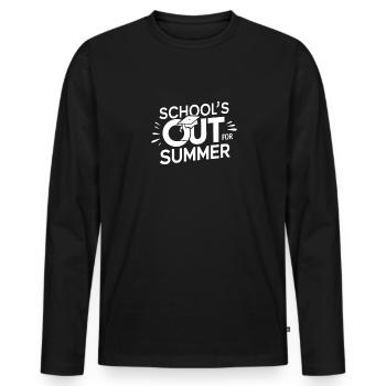 Schulabschluss Schulende School`s Out For Summer - Men's Premium Organic Long Sleeve Shirt - black - Front - Nico (187cm)