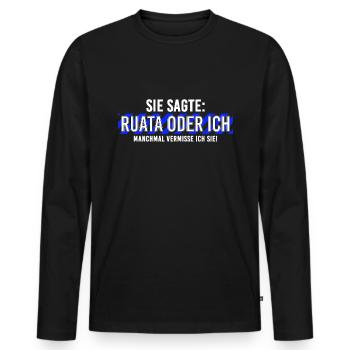 Ruata Rutenfest Ravensburg - T-shirt manches longues Premium bio Homme - noir - Devant - Nico (187cm)