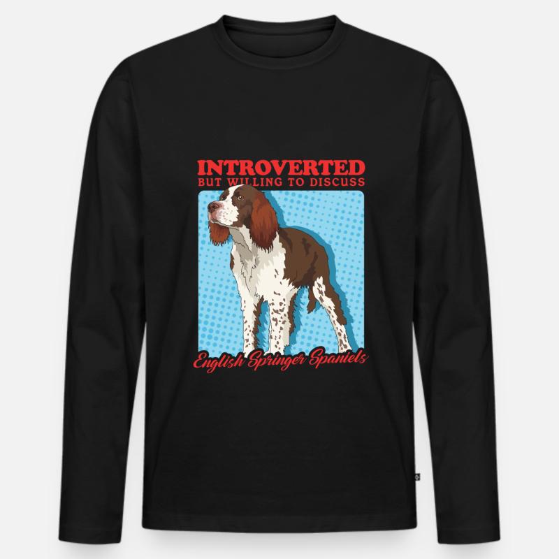 English Springer Spaniel Geschenk - Männer Premium Bio Langarmshirt - Schwarz