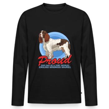 English Springer Spaniel Dad Hundepapa Geschenke - Männer Premium Bio Langarmshirt - Schwarz - Vorne - Nico (187cm)