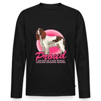English Springer Spaniel Mom Dog Mom Gifts - Men's Premium Organic Long Sleeve Shirt - black - Front - Nico (187cm)