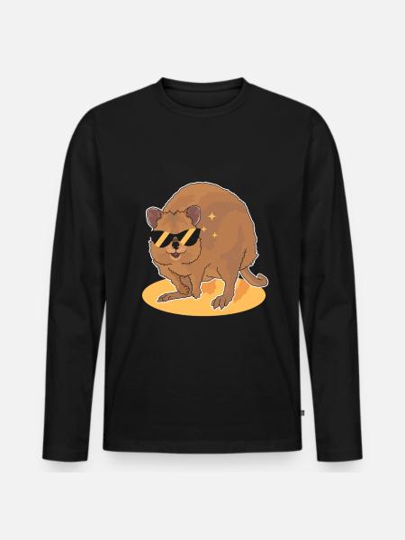 Quokka Short-tailed Kangaroos Gift - Men's Premium Organic Long Sleeve Shirt - black
