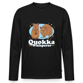 Quokkas Kurzschwanzkänguru Quokka Geschenke - Männer Premium Bio Langarmshirt - Schwarz - Vorne - Nico (187cm)