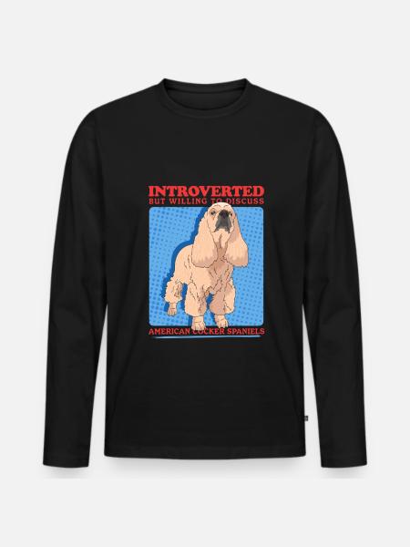 American Cocker Spaniel Gifts - Men's Premium Organic Long Sleeve Shirt - black
