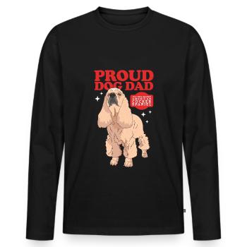 Cocker américain Spaniel Dad Gift - T-shirt manches longues Premium bio Homme - noir - Devant - Nico (187cm)
