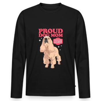Cocker américain Spaniel Maman Cadeau - T-shirt manches longues Premium bio Homme - noir - Devant - Nico (187cm)