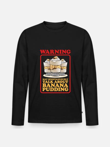 Bananenpudding Bananen Pudding Geschenke - Männer Premium Bio Langarmshirt - Schwarz