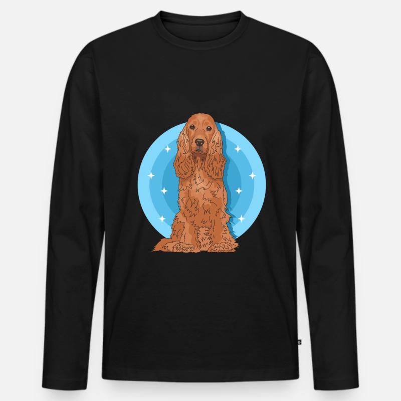 Cocker Spaniel Cockerspaniel Hunde Geschenk - Männer Premium Bio Langarmshirt - Schwarz