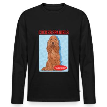 Cocker Spaniel Cocker Spaniel Dog Gift - T-shirt manches longues Premium bio Homme - noir - Devant - Nico (187cm)