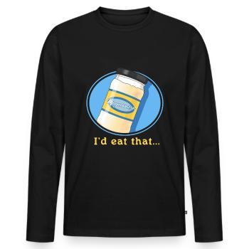 Mayonnaise Mayo Lover Gifts - Men's Premium Organic Long Sleeve Shirt - black - Front - Nico (187cm)