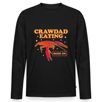 Écrevisse Noble Écrevisse Cadeau de fruits de mer - T-shirt manches longues Premium bio Homme - noir - Devant - Nico (187cm)