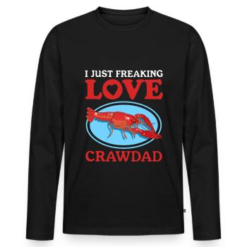 Flusskrebs Edelkrebse Meeresfrüchte Geschenke - Männer Premium Bio Langarmshirt - Schwarz - Vorne - Nico (187cm)