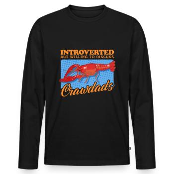 Flusskrebs Edelkrebs Krebse Meeresfrüchte Geschenk - Männer Premium Bio Langarmshirt - Schwarz - Vorne - Nico (187cm)