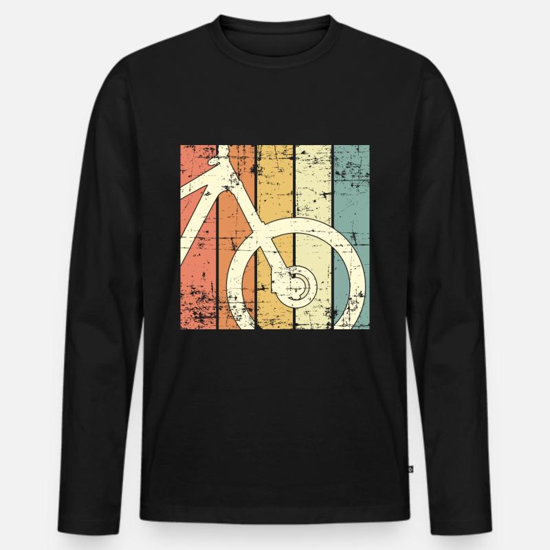 Fahrrad - Männer Premium Bio Langarmshirt - Schwarz