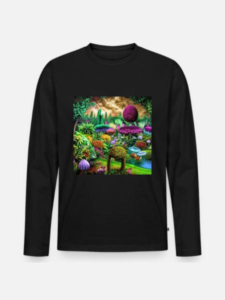 Future Garten - Männer Premium Bio Langarmshirt - Schwarz