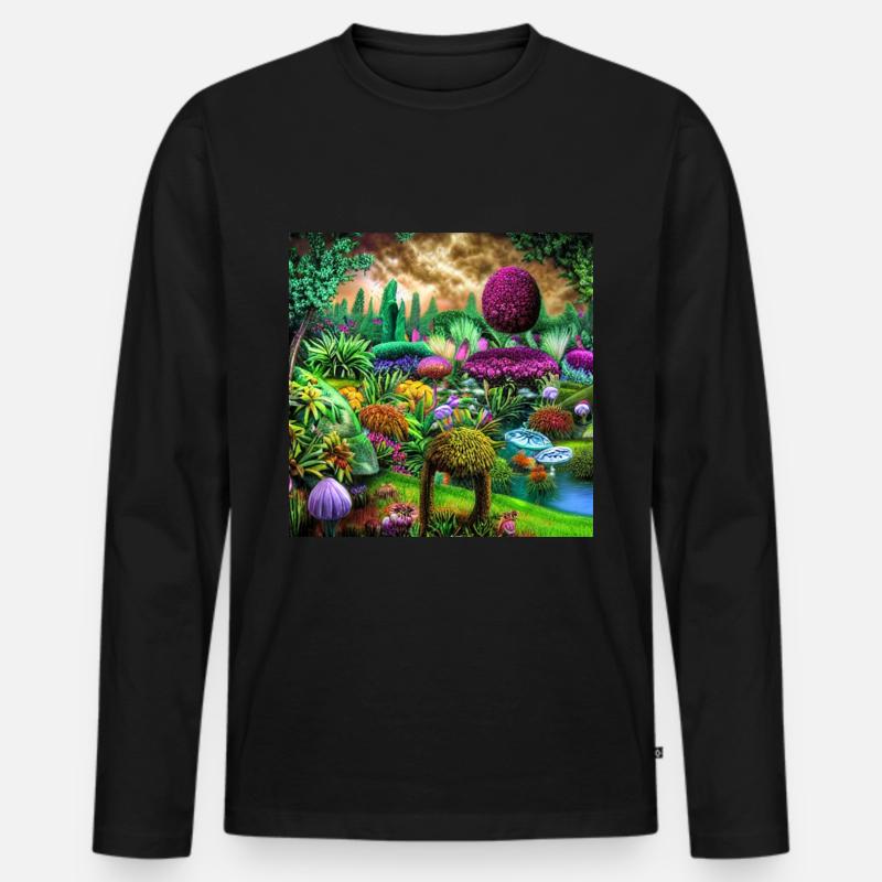 Future Garten - Männer Premium Bio Langarmshirt - Schwarz