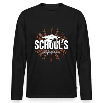 Schulabschluss Schulende School`s Out For Summer - Men's Premium Organic Long Sleeve Shirt - black - Front - Nico (187cm)