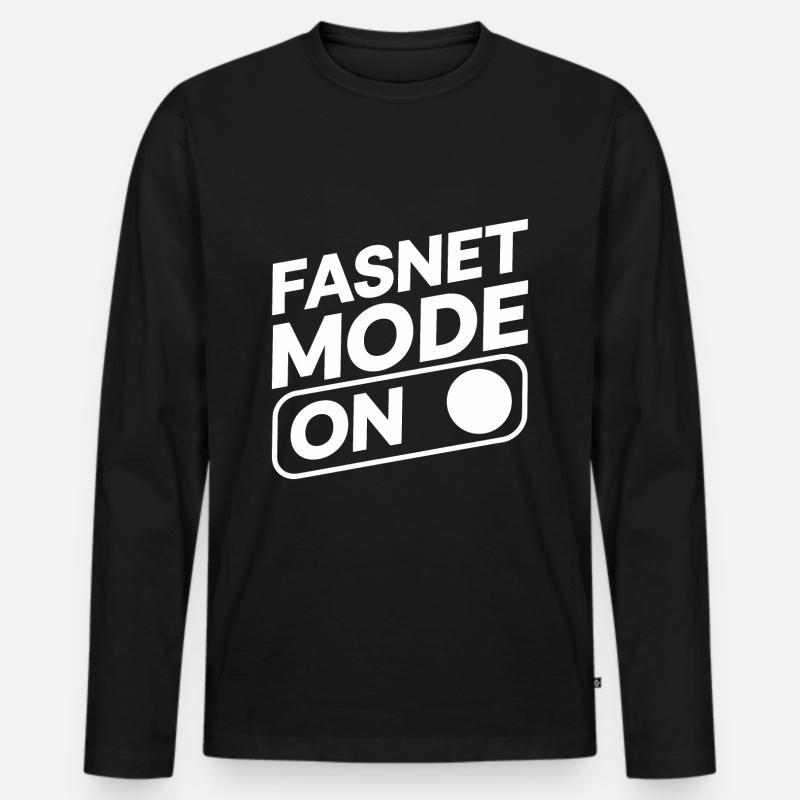 Fasnet Mode On - Männer Premium Bio Langarmshirt - Schwarz