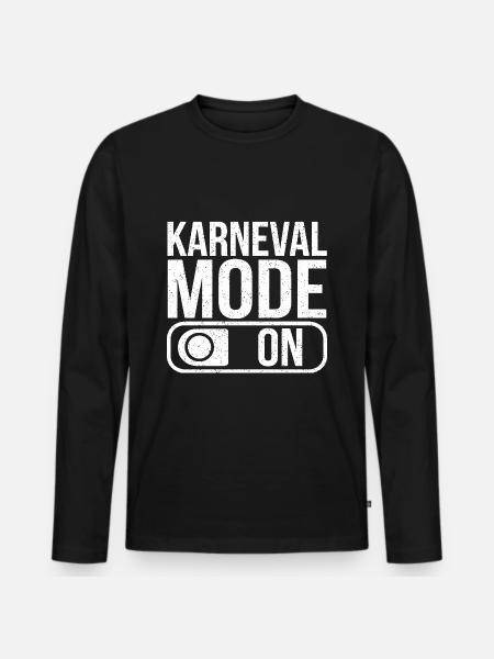 Karneval Mode On Fasching Fasnet - Men's Premium Organic Long Sleeve Shirt - black