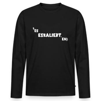 Bier Disko Disco Festival Party Lustig Design - Männer Premium Bio Langarmshirt - Schwarz - Vorne - Nico (187cm)