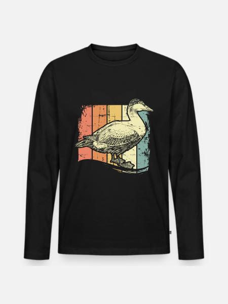 Farm with ducks - Men's Premium Organic Long Sleeve Shirt - black