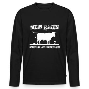 MA BOUFFE , TU TE FOUS DE TON REPAS - T-shirt manches longues Premium bio Homme - noir - Devant - Nico (187cm)
