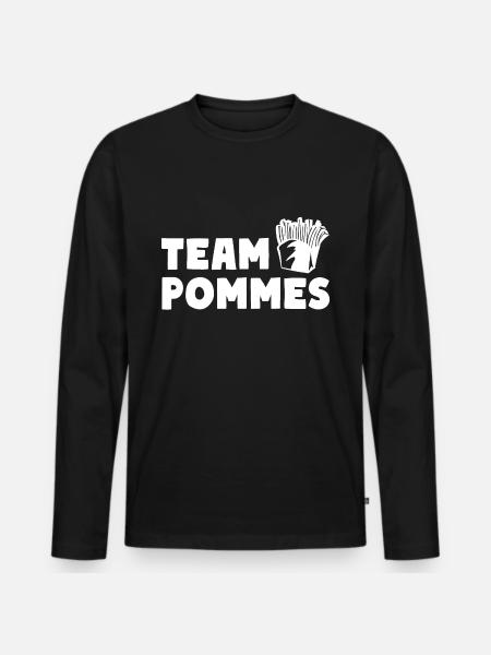 Frites d’équipe Frites Frites - T-shirt manches longues Premium bio Homme - noir