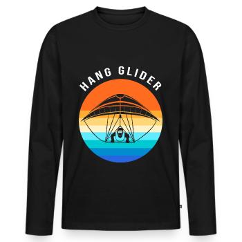 Paraglider Paraglider Paragliding Paragliding - Men's Premium Organic Long Sleeve Shirt - black - Front - Nico (187cm)
