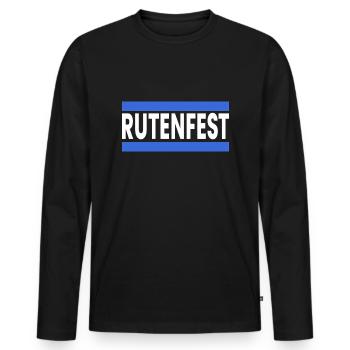 Rutenfest Ravensburg - Männer Premium Bio Langarmshirt - Schwarz - Vorne - Nico (187cm)