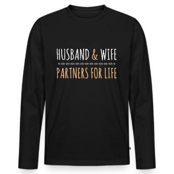 Marriage wedding marriage marriage partners for life <3 - Men's Premium Organic Long Sleeve Shirt - black - Front - Nico (187cm)