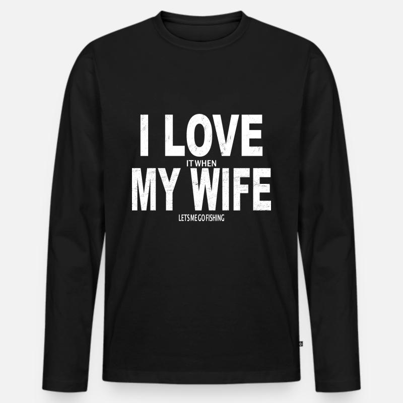 Fischen Men Geschenkidee - Männer Premium Bio Langarmshirt - Schwarz