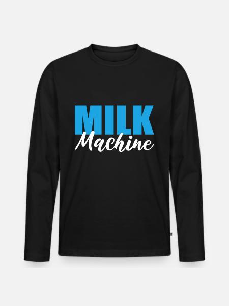 Milk Machine Breastfeeding Mother Poison - Men's Premium Organic Long Sleeve Shirt - black