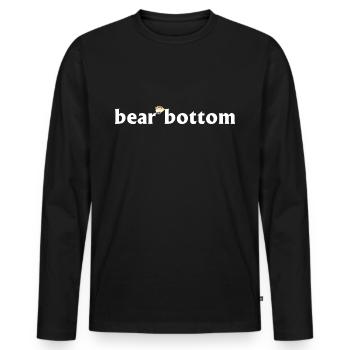 bearbottom - Männer Premium Bio Langarmshirt - Schwarz - Vorne - Nico (187cm)