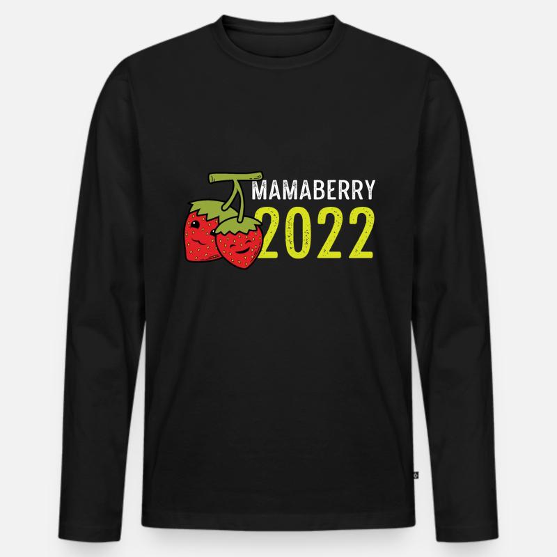 Mamaberry 2022 Liebende Mutter Geschenk - Männer Premium Bio Langarmshirt - Schwarz