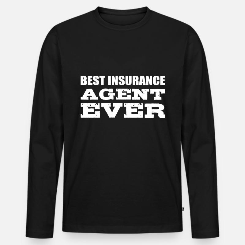 Bester Versicherungsvertreter Engagierter Arbeiter - Männer Premium Bio Langarmshirt - Schwarz