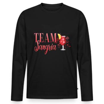 Cocktail Bartender Team Sangria - T-shirt manches longues Premium bio Homme - noir - Devant - Nico (187cm)