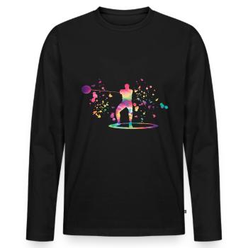 Hammer Thrower Colorsplash Hammer throwing - Men's Premium Organic Long Sleeve Shirt - black - Front - Nico (187cm)