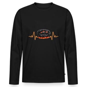 Dutch Oven Herzschlag Dopfen BBQ Feuertopf - Männer Premium Bio Langarmshirt - Schwarz - Vorne - Nico (187cm)