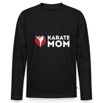 Karaté Maman Talentueuse Mère Poison - T-shirt manches longues Premium bio Homme - noir - Devant - Nico (187cm)