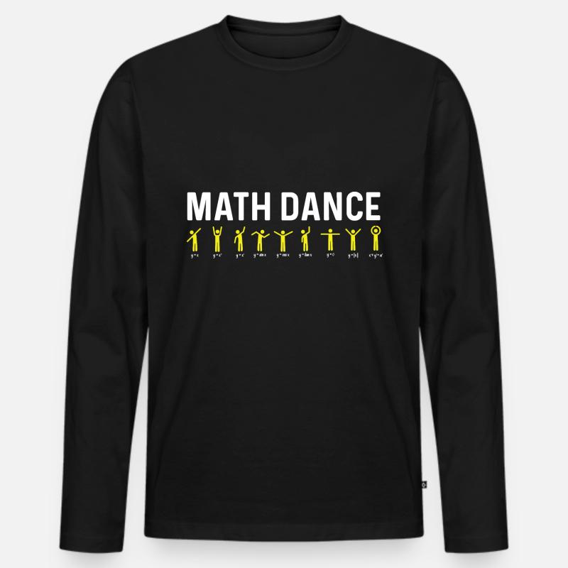 Math Dance. Mathematischer Lehrer Gift - Männer Premium Bio Langarmshirt - Schwarz