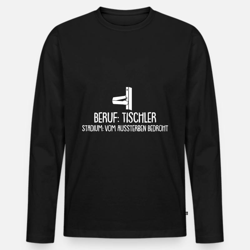 Tischler Beruf Schreiner - Männer Premium Bio Langarmshirt - Schwarz